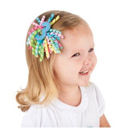 In Fashion Kids Girls Im 3 Birthday Third Birthday Hair Bow 3 In