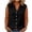 *Black, variant on Women's V-Neck Button Down Tank Top,Ladies Sleeveless Ruffled Notch Collar Blouse,Summer Office Work Cami For Women,Black,S-2XL