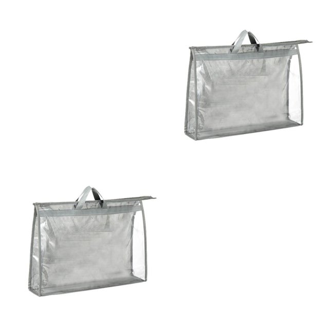 Guardurnaity Bolso de mano lavable para hombre y mujer, bolsas de almacenamiento, monedero portátil transparente, bolsa protectora, organizador, S 2piezas