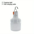 thumbnail image 1 of MesaSe 1pc USB Rechargeable LED Flashlight Lantern  Portable Night Light With Hook  Perfect For Emergency  Camping  Adventure  And Fishing Trips, 1 of 7
