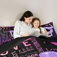 thumbnail image 5 of Homewish Gymnastics Sport Bedding Comforter Set,Gymnastics Dancing Lovers Twin Comforter Sets,Pink Purple Black Bedding Set For Girls Kids,Ultra Soft Home Decor Reversible,2 Pieces, 5 of 8