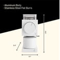 thumbnail image 4 of Fellow Gen 2 Ode Brew Grinder - Burr Coffee Grinder Electric - Coffee Bean Grinder with 31 Settings for Drip, French Press & Cold Brew - Small Footprint Electric Grinder - Matte White, 4 of 5