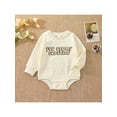 thumbnail image 3 of Qiylii Baby Boys Girls Autumn Romper Long Sleeve Round Neck Letter Print Loose Fit Jumpsuit,0-24M, 3 of 9