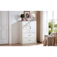 thumbnail image 6 of Farmhouse 5 Drawers Dresser, Tall Chest of Drawers, Wood Rustic Bedroom Dresser for Living Room, White, 6 of 15