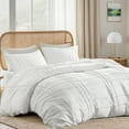 thumbnail image 2 of Regency Heights Full Duvet Cover Set, Soft Washed Pleated Duvet Cover Full, 3-Piece Bedding Set with Pillow Shams, White, 2 of 11