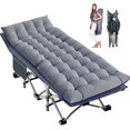 thumbnail image 2 of MOPHOTO XXL Oversized 78"*32" Heavy Duty Outdoor Camping Cot with with Mattress, Portable Folding Bed for Adults 900 bls, Rollaway Guest Bed Sleeping Cot with Carry Bag, 2 of 8