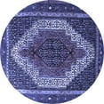 thumbnail image 1 of Ahgly Company Indoor Round Persian Blue Traditional Area Rugs, 3' Round, 1 of 4