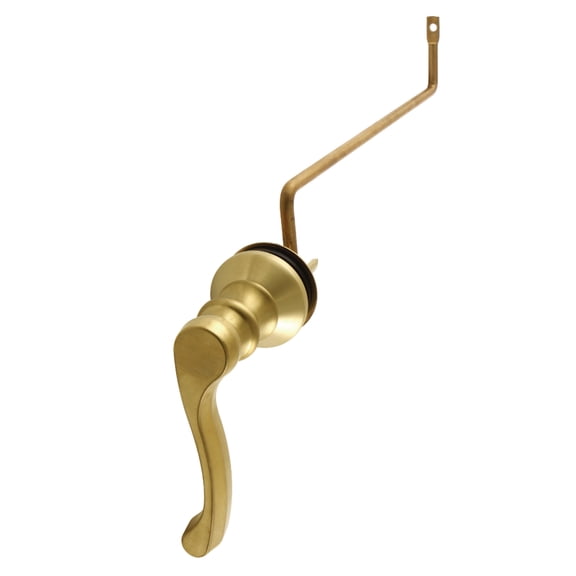 Kingston Brass KTFLS7 French Side Mount Toilet Tank Lever, Left/Right Installation in Brushed Brass