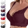 thumbnail image 5 of PEASKJP Bras for Women No Underwire Support Cotton Wire-Free Bra Nursing Bras, Red 40, 5 of 5