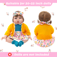thumbnail image 6 of ZITA ELEMENT 2 Set Doll Clothes for 20-22 Inch Dolls, 20 Inch Baby Doll Clothes Accessories 7 Pcs Include Dress Coat Outfits, Headbands, Socks, Top and Pants, 6 of 9
