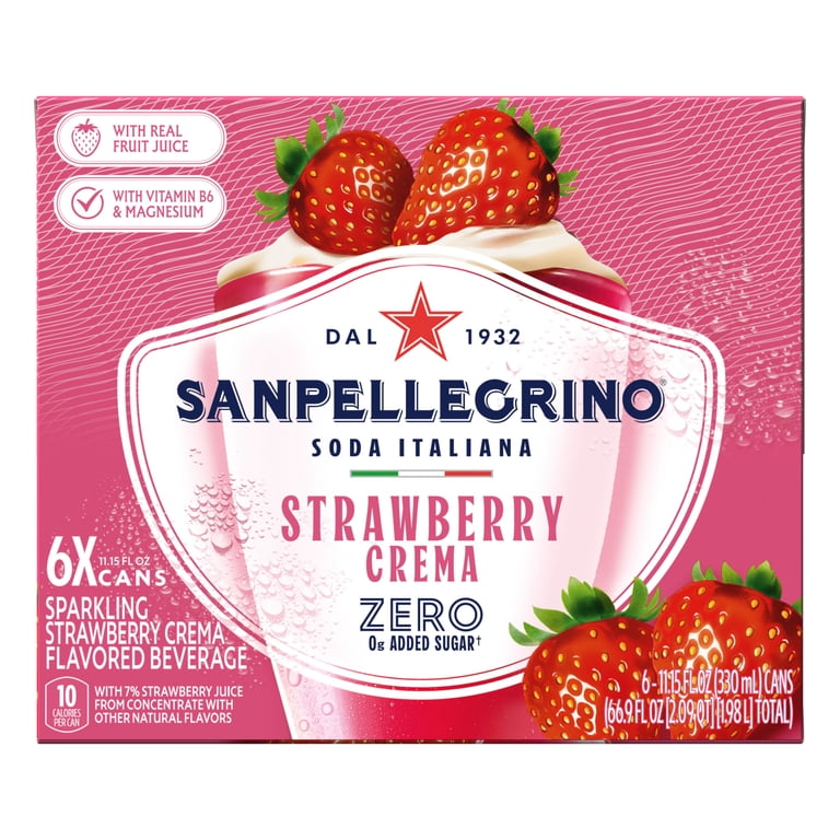 Sanpellegrino Soda Italiana Strawberry Crema, 11.15 fl oz, 6 Pack photo 7