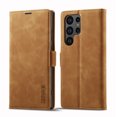 thumbnail image 2 of Compatible with Samsung Galaxy S22 Ultra Wallet Case, PU Leather Flip Folio Case with Card Holders RFID Blocking Kickstand [Shockproof TPU Inner Shell] Phone Cover, Brown, 2 of 11