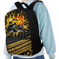 thumbnail image 4 of Uourmeti Monster Truck Spacious Interior School Bag for Shopping Outdoor, Practical Smooth Zippers School Backpack Personalized Student Bookbag, 4 of 6