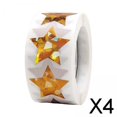 thumbnail image 1 of 2x500x Pegatinas de Estrellas Decorativas Hechas a Mano Brillantes Pegatinas de Sellado de Regalos Etiquetas Adhesivas DIY Etiquetas de Incentivos para Tarjetas, Fiestas, Oficinas, 4 piezas, 1 of 10