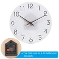 thumbnail image 4 of Unique Bargains 10 Inch Wall Clock, Quartz Battery Operated Silent Round Wall Clocks Modern Style Wooden Clock, Black/White, 4 of 6