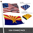 thumbnail image 2 of G128 Combo Pack: USA American Flag 3x5 Ft Embroidered Stars & Arizona State Flag 3x5 Ft Embroidered Double Sided 2ply, 2 of 9