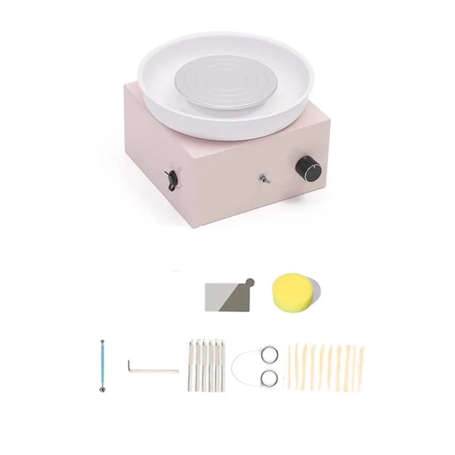 DIY Craft Ceramics Making Tools - Electric Pottery Wheel Kit With Adjustable Zinc Alloy Turntable ,Multi Purpose