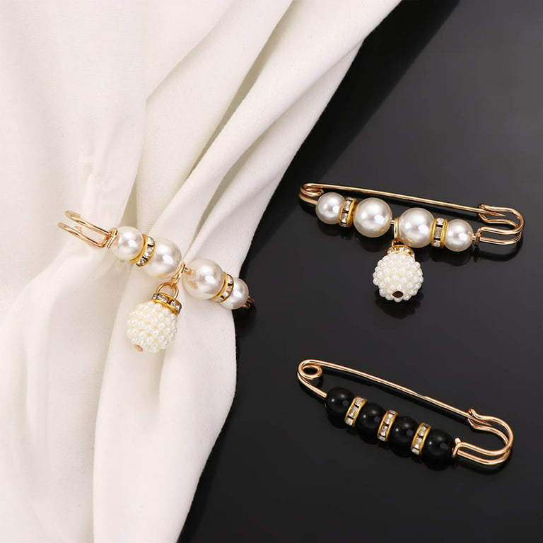5pcs Faux Pearl Brooches For Women, Fashionable Collar Lapel Pin For  Garments, Cardigans, Dresses, Waistband
