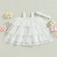 thumbnail image 4 of Robe Princesse Sans Manches à Pois pour Filles avec Bandeau, 4 of 8