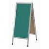 Aarco Products Inc. AA-3G A-Frame Sidewalk Board Features a Green Composition Chalkboard and Clear Satin Anodized Aluminum Frame Size 42 in.Hx18 in.W