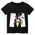 thumbnail image 3 of Camiseta de algodón con combinación de letras y nombre personalizado de Disney para niños, camiseta de manga corta con fuente ABCDE de Mickey Mouse, 3 of 5