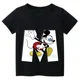 thumbnail image 3 of Camiseta de algodón con combinación de letras y nombre personalizado de Disney para niños, camiseta de manga corta con fuente ABCDE de Mickey Mouse, 3 of 5