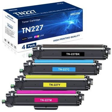 Arcon TN227 TN-227BK/C/M/Y Toner Cartridge High Yield Compatible for Brother TN-227 TN223 MFC-L3770CDW HL-L3290CDW MFC-L3750CDW HL-L3270CDW HL-L3210CW L3710CW Printer Ink (4-Pack)