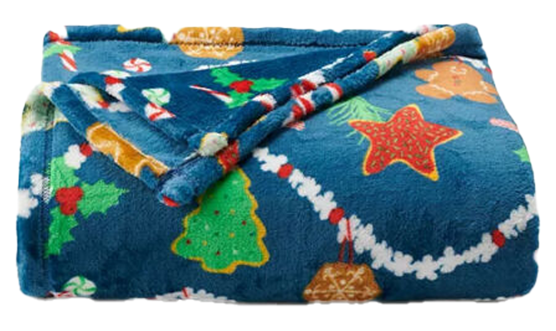 The Big One Throw Blanket 5 x 6 ft Christmas Garland Theme, Multicolor
