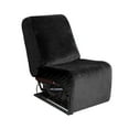 thumbnail image 1 of CJC Velvet Single Seat Cover for 5-Seat Recliner Sofa, Black, 1 of 6
