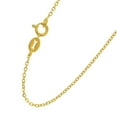 thumbnail image 4 of JewelStop 10k Solid Yellow Gold 0.5mm Cable Chain Necklace, Spring Ring - 18 inches, 4 of 6