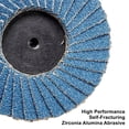 thumbnail image 3 of 10x Zirconia Alumina Flap Discs, 3" with Quick Lock,40# for Grinding and Sanding, 3 of 9