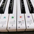 thumbnail image 5 of Removable piano keyboard stickers, black and white key note stickers, 49/61/54/88 key stic, 5 of 5