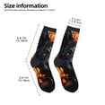 thumbnail image 2 of Uemuo Colorful Floral Black Dog Printed Kids Boys Socks Seamless Crew Socks Crazy Funny Athletic Sport Socks for Children, 2 of 6