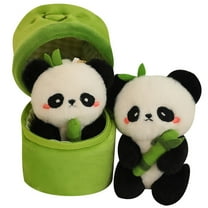 3.9" Cute Panda Stuffed Animals Plush Pillow Toys with Bamboo, Plushies Doll Gifts for Kids Girls Boys Birthday Valentine