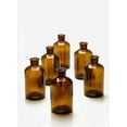 thumbnail image 4 of Serene Spaces Living 6.25" Dark Amber Glass Medicine Bottle Bud Vases - Apothecary Jars, Decorative Glass Bottles, Centerpiece for Wedding Reception, Mini Flower Vases, Pack of 6, 4 of 4