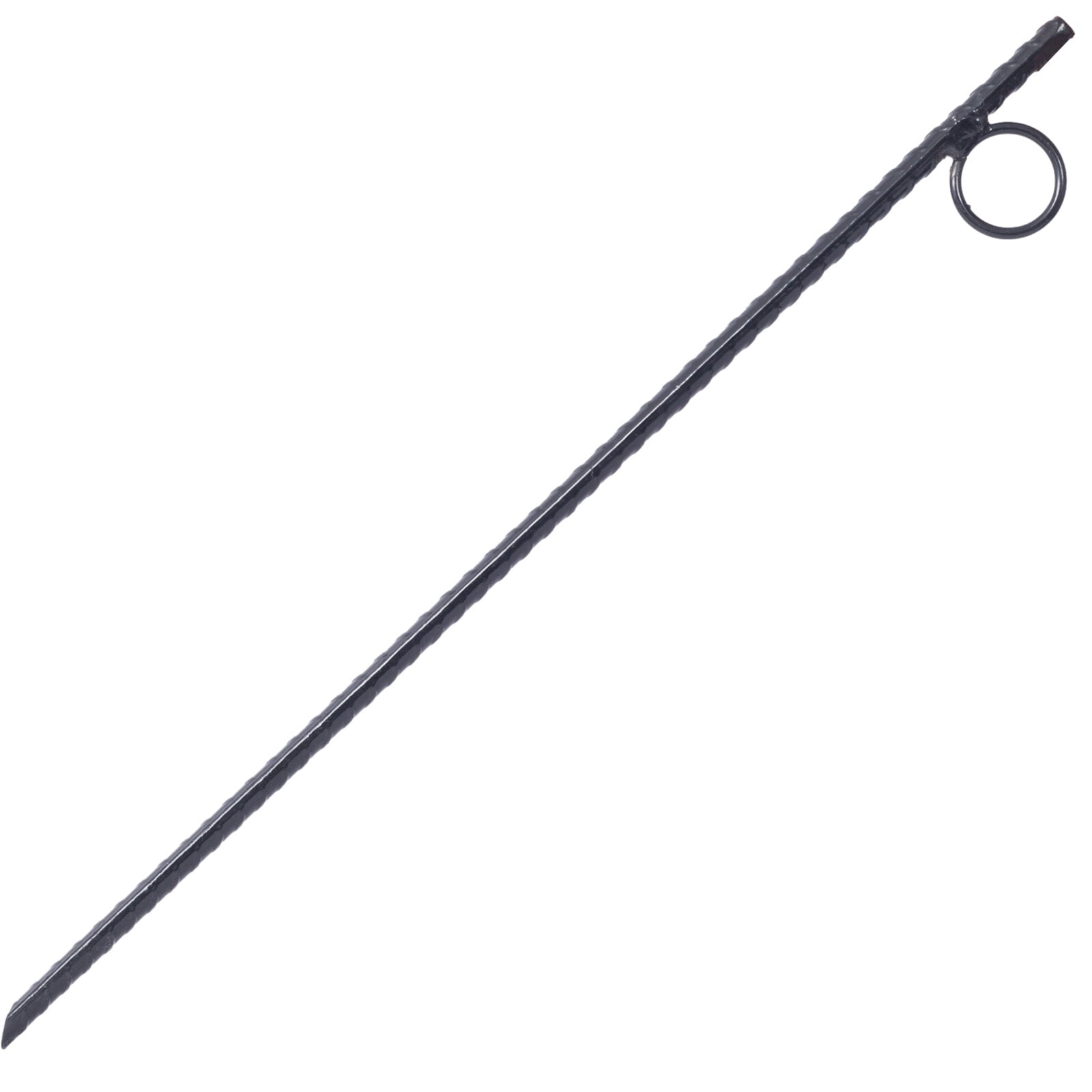 Rebar stake with loop 8pcs Grip Rebar 3/8x 18 Inch Steel Durable Heavy Duty Tent Canopy Ground Stakes with Angled Ends and 1 Inch Loops for Campsites and Canopies,