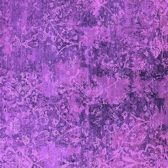 Ahgly Company Indoor Square Oriental Purple Industrial Area Rugs, 3' Square