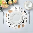 thumbnail image 5 of Coolnut Cute Cat Round Placemats Waterproof Non-Slip Washable Place Mats Polyester Table Mats Set of 6 Heat Resistant for Home Kitchen Holiday Party Home Decor Gifts, 5 of 7