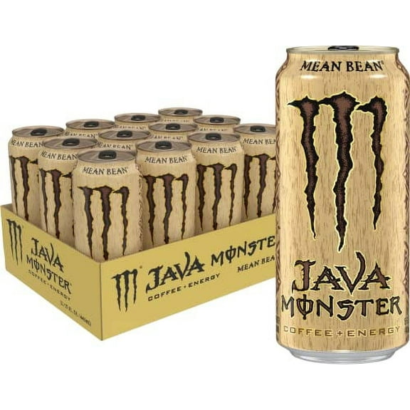 Monster Energy Java Monster Mean Bean, Coffee   Energy Drink, 15 Fl Oz (Pack of 12)