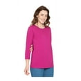 thumbnail image 6 of Turtle Bay New York Women's 3/4 sleeves Henley in cotton blend with button placket, 6 of 7