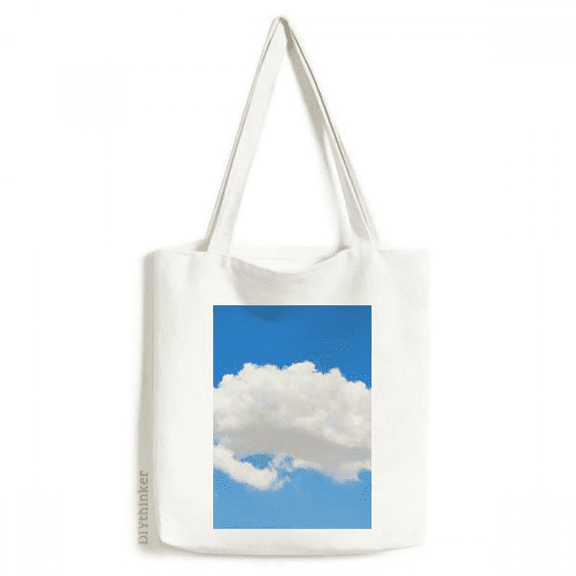 Blue Sky Sunshine White Clouds Tote Canvas Bag Shopping Satchel Casual Handbag