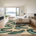 thumbnail image 3 of ODIKA 2'x3' Machine Washable Non-Slip Area Rug, Graphic Green High Traffic Rug, Green, 1163431, 3 of 7