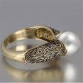 thumbnail image 3 of 1 pcs Femmes Imitation Perle Vintage Incrustation Perles Creuses Bagues (Taille 6), 3 of 5