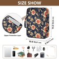 thumbnail image 3 of Haosy Accordion File Organizer Zipper Binder 500 Sheet 6-Tab Expanding File Folder Multi-Pocket 1.2 Inch 3 Ring Luxury Flower and Leaf, 3 of 7