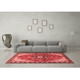 thumbnail image 3 of Ahgly Company Indoor Square Medallion Red Traditional Area Rugs, 7' Square, 3 of 4