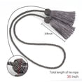 thumbnail image 3 of ColourTree Dark Gray 2PCS Curtain Tiebacks Handmade Decorative Curtain Holdbacks Rope with Tassel, 3 of 5