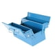 thumbnail image 1 of Caja de herramientas plegable, bolsa de transporte, caja de reparación de electricista, resistente, 2 capas, 3 compartimentos, compartimento para torn, 1 of 9