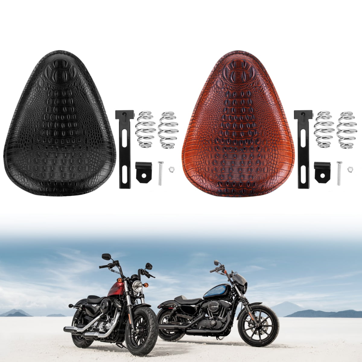 Motorcycle Driver Aligator Solo Seat Spring Bracket For Harley Chopper Bobber FF 