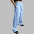 thumbnail image 2 of Rggeeun Mens Casual Pants Loose Fit Straight Leg Drawstring Waist Comfortable Trousers With Pockets For Daily Wear And Sports Pants For Men, 2 of 8