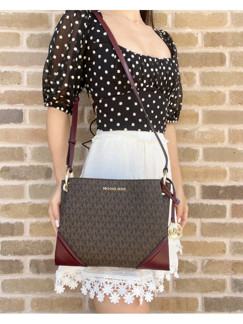 【新品未使用】MICHEAL KORS MK-7091⚠️最終値下げ Michael Kors Nicole Crossbody Bag, Triple Compartment, Brown MK